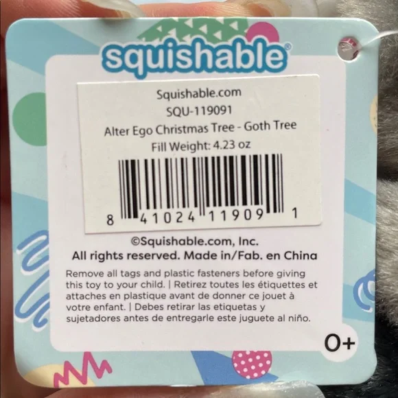 Squishmallow  Squishable Mini Goth Tree plushie. 
Series 3 - Picture 7 of 7